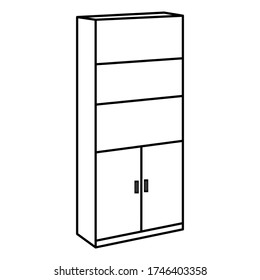 wardrobe - interior icon vector design template