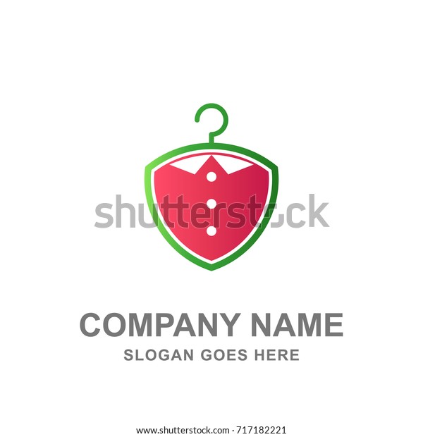 Wardrobe Laundry Dry Cleaning Logo Vector Stock Vector Royalty