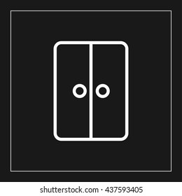 wardrobe line icon