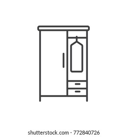 Wardrobe line icon.