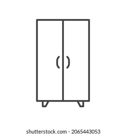 Wardrobe line icon vector design. Vector