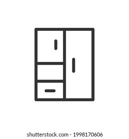 Wardrobe line icon. Web symbol for web and apps. Sign design in outline style. Wardrobe stroke object.