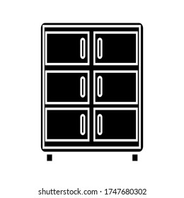 Wardrobe Line Vector. Outline Icon Style Illustration eps3