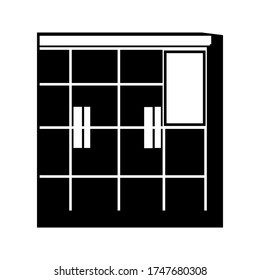 Wardrobe Line Vector. Outline Icon Style Illustration eps3