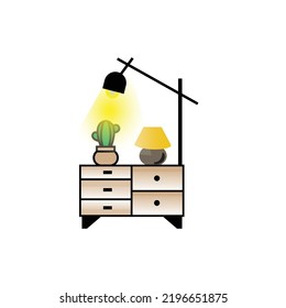 Wardrobe Logo Design, Furniture Clothes Place Illustration, Wood Craft Company Brand Icon Vector