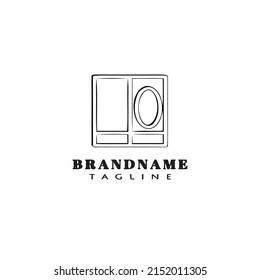 wardrobe logo icon design template black modern isolated vector illustration