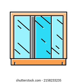 vector de icono de color espejo de vestuario. señal de espejo de armario. ilustración de símbolo aislado