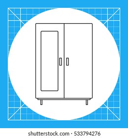 Wardrobe with Mirror Icon