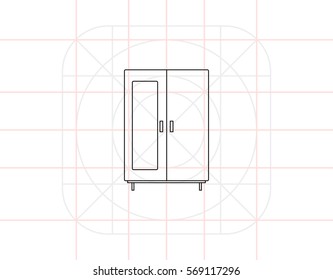 Wardrobe with Mirror Icon