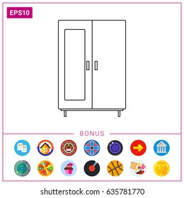 Wardrobe with Mirror Icon