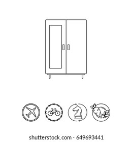 Wardrobe with Mirror Icon
