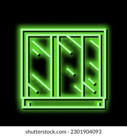 wardrobe mirror neon light sign vector. wardrobe mirror illustration