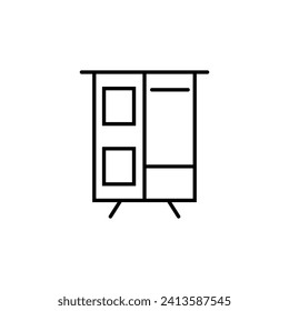 Wardrobe Modern Vector Icon. Perfect for design, infographics, web sites, apps