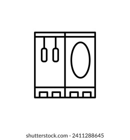 Wardrobe Monoline Sign. Perfect for design, infographics, web sites, apps