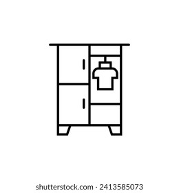 Wardrobe Monoline Symbol. Perfect for design, infographics, web sites, apps