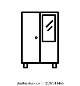 Kleiderschrank neue Symbol Vektorgrafik Innenbereich