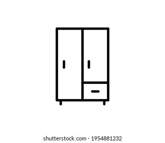 Wardrobe premium line icon. Simple high quality pictogram. Modern outline style icons. Stroke vector illustration on a white background