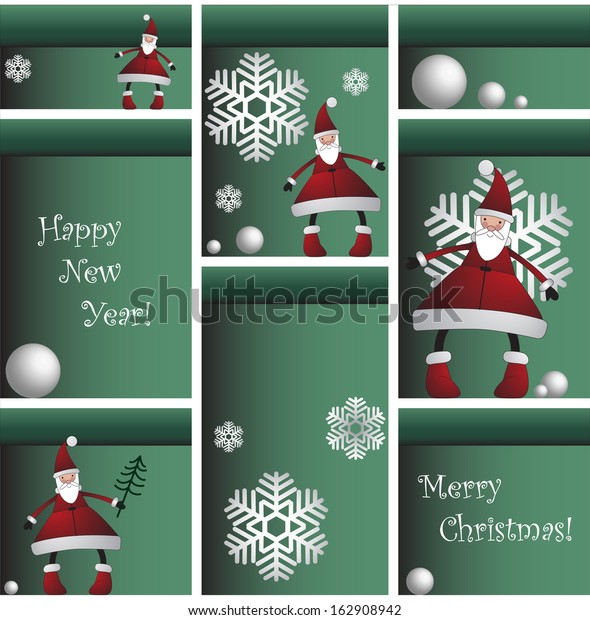 Wardrobe Santa Claus Snowflakes Snow Stock Vector Royalty Free