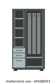 Wardrobe with shelves