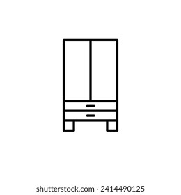 Icono de contorno simple de vestuario. Adecuado para libros, tiendas, tiendas. Actrazo editable con un estilo de contorno minimalista. Símbolo de diseño 