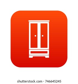 Wardrobe in simple style isolated on white background vector illustration