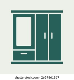 Vetor útil moderno guarda-roupa Design de ilustração belo fundo colorido.eps