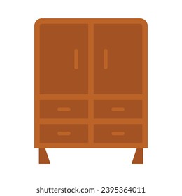 Wardrobe Vector Flat Icon For Personal And Commercial Use.
