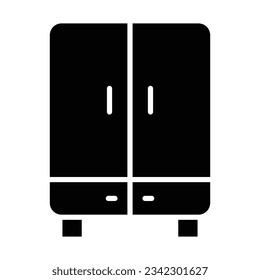 Wardrobe Vector Glyph Icon For Personal And Commercial Use.

