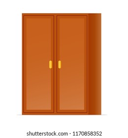 Wardrobe vector icon. Clipart image isolated on white background