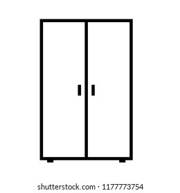 Icono vectorial del armario. Imagen de cliente aislada en fondo blanco