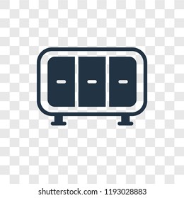 Wardrobe vector icon isolated on transparent background, Wardrobe transparency logo concept