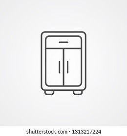 Wardrobe vector icon sign symbol