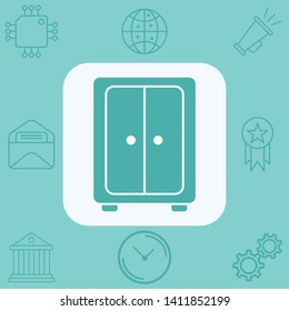 Wardrobe vector icon sign symbol