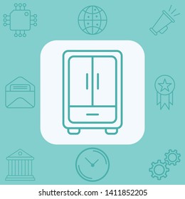 Wardrobe vector icon sign symbol