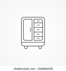 Wardrobe vector icon sign symbol