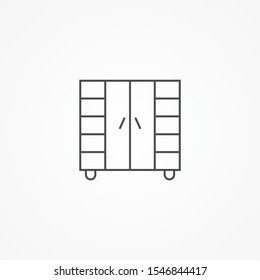 Wardrobe vector icon sign symbol