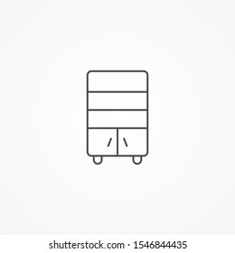 Wardrobe vector icon sign symbol