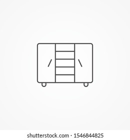 Wardrobe vector icon sign symbol