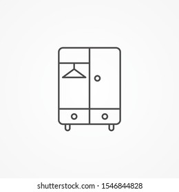 Wardrobe vector icon sign symbol