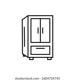 Wardrobe vector icon stock illustration