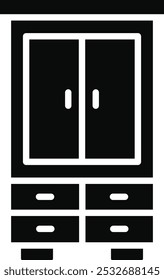 Wardrobe Vector Illustration Detailed Icon