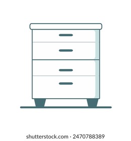 wardrobe vector illustration in flat and minimalist style isolated on white background