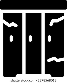 wardrobe Vector illustration on a transparent background. Premium quality symmbols. Glyphs vector icons for concept and graphic design.