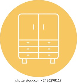 Icono de línea vectorial de armario Diseño