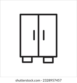 wardrobe vector line icon new
