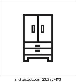 wardrobe vector line icon new

