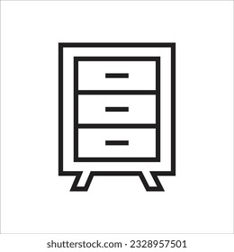 wardrobe vector line icon new

