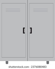 Wardrobe vector. Wardrobe on white background.