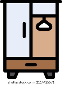Wardrode Vector illustration on a transparent background.Premium quality symmbols.Stroke vector icon for concept and graphic design.