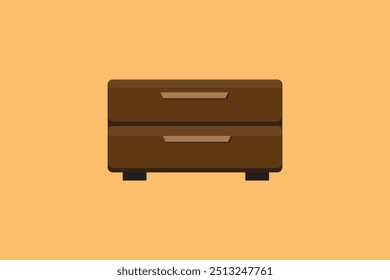 Wardrop furniture flat vector illustration for mockup graphics designs.